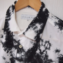 <Mサイズ> “Ichigo-no-kai”黑色Mura染色襯衫&lt;赤塔棉織物和名古屋黑冠染色&gt; 第2張的照片