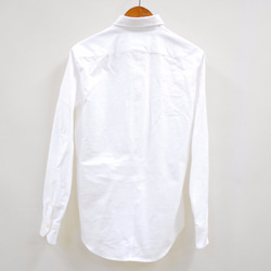 &lt;M大小&gt;使用一個簡單的日本白色棉襯衫的襯衫繭綢於吃他繭綢織物 第4張的照片
