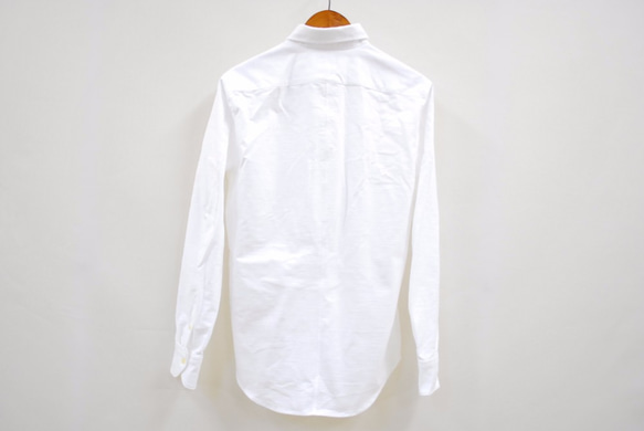 &lt;M大小&gt;使用一個簡單的日本白色棉襯衫的襯衫繭綢於吃他繭綢織物 第4張的照片