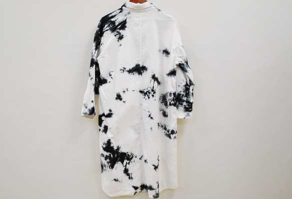 “Ichigo-no-kai”OSOCU日本黑色混合染色露肩小號連衣裙&lt;Banshu Fabric×名古屋黑色圖案染料&g 第2張的照片