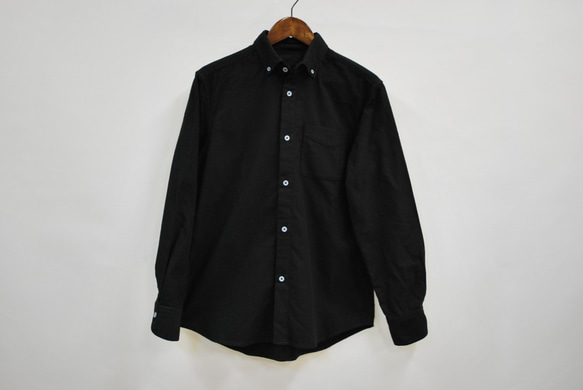 Mサイズのみ】OSOCU 日本の黒ネルシャツ ”マックロ” ＜播州生地×名古屋