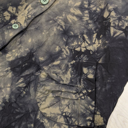 黒染 ナイロンストレッチジャケット ラグランスリーブ 日本製 4枚目の画像