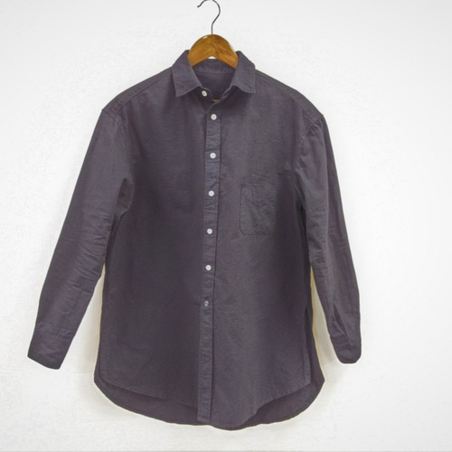 OSOCU オソク シャツ スソノコシ 知多木綿 ツムギラボ M ブラック OSOCU オソク シャツ スソノコシ 知多木綿 ツムギラボ M