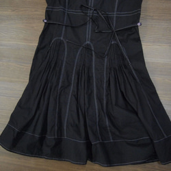 M-sama的專用頁面 ~Dyed~ 黑色染色無袖百褶連衣裙 upcycle 第3張的照片
