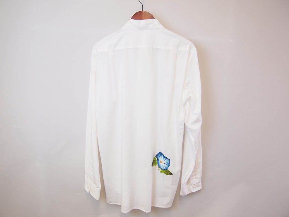 <ツムギラボ>名古屋友禅 手書き 朝顔（あさがお） オーバーサイズシャツ アーカイヴ販売50%OFF