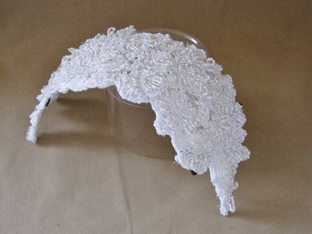 受注制作作品   ワイヤーレースボンネ