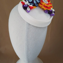 挙式成人式和装花飾りトーク帽  受注制作品 4枚目の画像
