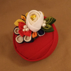 和装花飾りトーク帽 ２   受注制作品 2枚目の画像