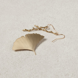 イチョウの並木道 - ミガキ / 真鍮ブローチ 秋の福袋 2枚目の画像