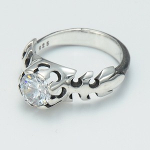 キュービックジルコニアのステムリング　１５号　（ｑ002）