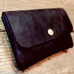 【受注生産】本革製 シンプルなミディアムサイズ財布 大容量 マルチケース お洒落 4枚目の画像