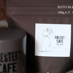 COFFEE CAN＆SOTO BLEND（豆）100ｇ入り1パックSet 1枚目の画像