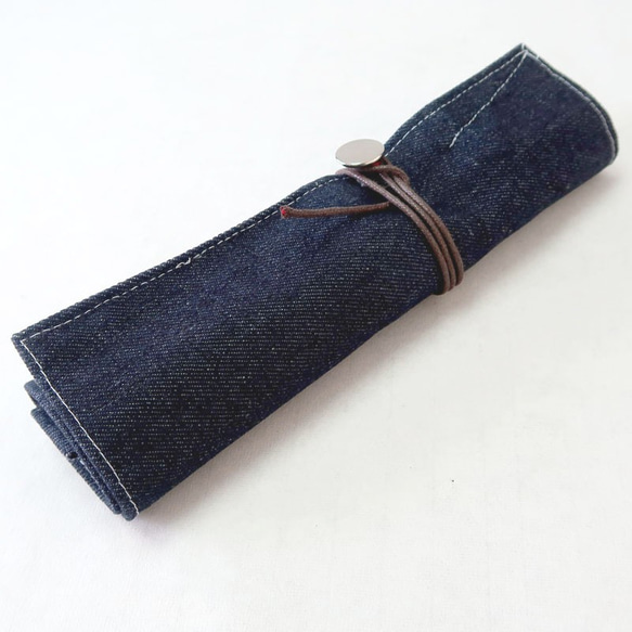 (Made in HK) Plus 1 深藍牛仔丹寧工具袋 Indigo Denim Tool Bag 第4張的照片