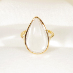 10.75ctヒマラヤ水晶とSV925の指輪（リングサイズ：12号、サイズ変更可、ピンクゴールドの厚メッキ、ふくりん） 1枚目の画像