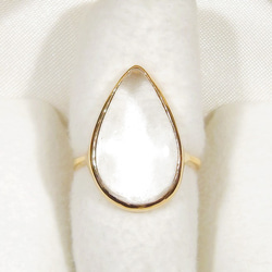 10.75ctヒマラヤ水晶とSV925の指輪（リングサイズ：12号、サイズ変更可、ピンクゴールドの厚メッキ、ふくりん） 6枚目の画像