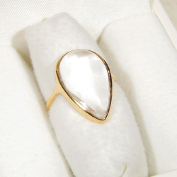 10.75ctヒマラヤ水晶とSV925の指輪（リングサイズ：12号、サイズ変更可、ピンクゴールドの厚メッキ、ふくりん） 7枚目の画像