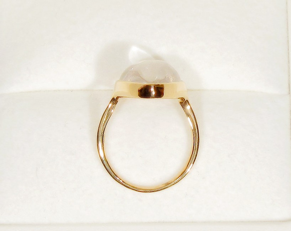10.75ctヒマラヤ水晶とSV925の指輪（リングサイズ：12号、サイズ変更可、ピンクゴールドの厚メッキ、ふくりん） 8枚目の画像