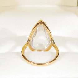 10.75ctヒマラヤ水晶とSV925の指輪（リングサイズ：12号、サイズ変更可、ピンクゴールドの厚メッキ、ふくりん） 9枚目の画像