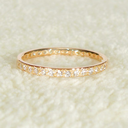 キュービックジルコニアとSV925のエタニティリング（受注後に製作致し