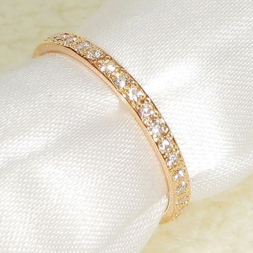 キュービックジルコニアとSV925のエタニティリング（受注後に製作致し