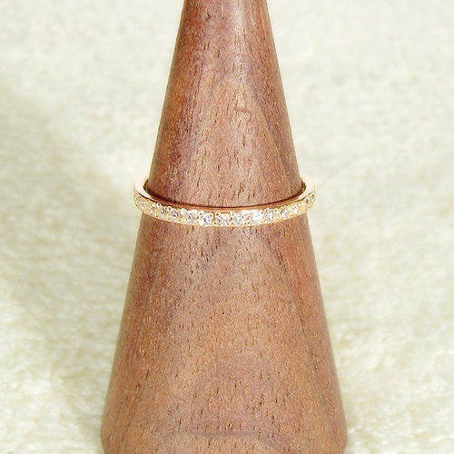 キュービックジルコニアとSV925のエタニティリング（受注後に製作致し