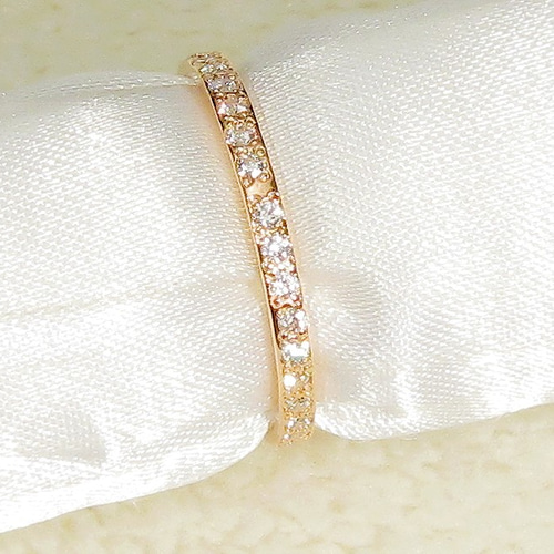 キュービックジルコニアとSV925のエタニティリング（受注後に製作致し