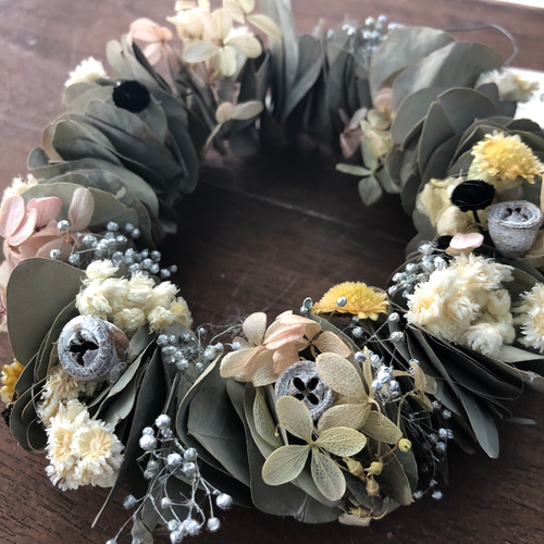 ➀ユーカリミルフィーユリース ドライフラワー lapin813 通販 12933648