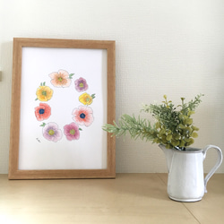 ポスター原画 poppyの花のリース 3枚目の画像