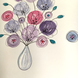 A4 ポスター原画  葡萄色の花 3枚目の画像