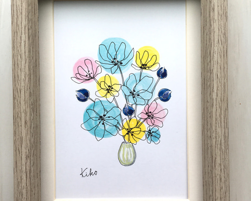 額縁付オリジナル手描きイラスト 1_def44794375b0158758a04588ba5