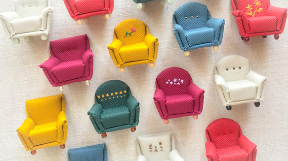 【手づくりキット】【四角】ミニチュアソファのリングスタンド　動画付き 9枚目の画像