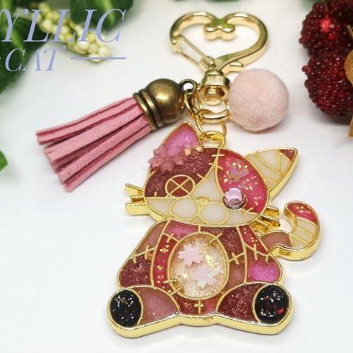 光る クラゲチャーム バッグチャーム キーホルダー 蓄光（PARTS CLUB