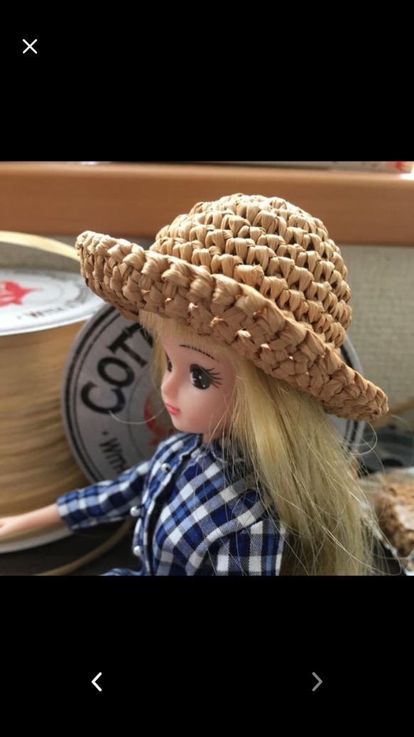 リカちゃん つば広帽子 その他人形 1.2 通販 7656711｜Creema(クリーマ