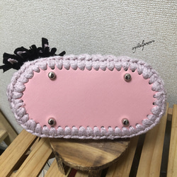 変わり細編みa★ズパゲッティ バッグ ハンドメイド 4枚目の画像