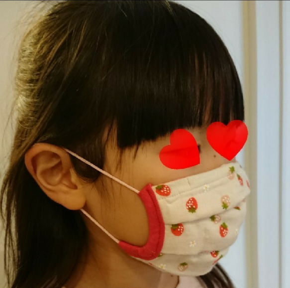 《夏マスク》子ども用 ノーズワイヤー入り立体プリーツマスク 3枚目の画像
