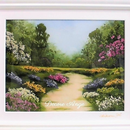 癒しの押し花風景画「花の公園」 その他アート Decore Ange 通販