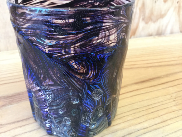 オバタ硝子工房　天の川銀河　タンブラーグラス　コップ　ガラス 6枚目の画像