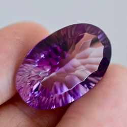 156 特売 上品 大玉 天然 バイカラー アメジスト 楕円 アメシスト 紫水晶 ２月誕生石 天然石 ルース 裸石 2枚目の画像