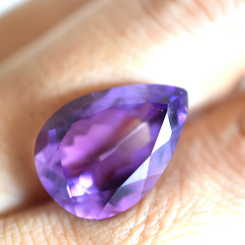 163 特売 上品 大玉 天然 アメジスト 雫 アメシスト 紫水晶 2月