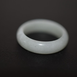 2-123-4 美品 15.0号 天然 A貨 白 翡翠 リング 指輪 硬玉 くりぬき 2枚目の画像