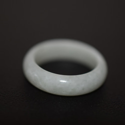2-123-4 美品 15.0号 天然 A貨 白 翡翠 リング 指輪 硬玉 くりぬき 3枚目の画像