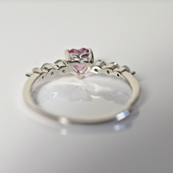48-2 天然 ピンク トパーズ リング シルバー 指輪  Topaz 黄玉 11月誕生石 フリーサイズ 6枚目の画像