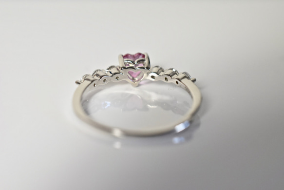 48-2 天然 ピンク トパーズ リング シルバー 指輪  Topaz 黄玉 11月誕生石 フリーサイズ 6枚目の画像