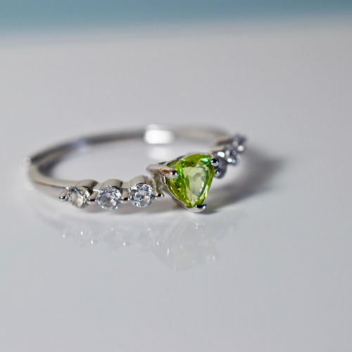 オリビン シルバーリング 2個セット シルバー リング 2本セット