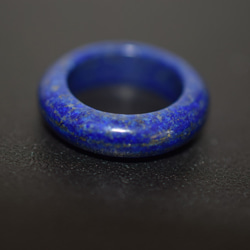 123-43 特売 小指 8.0号 天然 ラピスラズリ 青金石 リング くりぬき 指輪 3枚目の画像