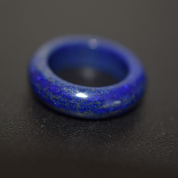 123-43 特売 小指 8.0号 天然 ラピスラズリ 青金石 リング くりぬき 指輪 4枚目の画像