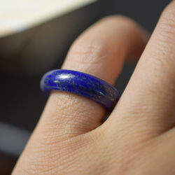 123-43 特売 小指 8.0号 天然 ラピスラズリ 青金石 リング くりぬき 指輪 7枚目の画像