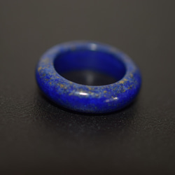 123-44 特売 小指 7.5号 天然 ラピスラズリ 青金石 リング くりぬき 指輪 3枚目の画像