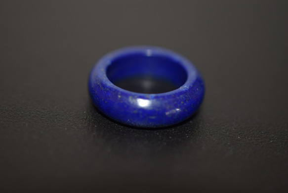 123-44 特売 小指 7.5号 天然 ラピスラズリ 青金石 リング くりぬき 指輪 4枚目の画像