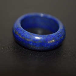 123-60 美品 13.0号 天然 ラピスラズリ 青金石 リング くりぬき 指輪 3枚目の画像